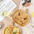 Miniatyrbilde 2 av 4: Unik Halloween Gresskarform Oppbevaringsfat Polert Minimalistisk Utsøkt Kake Brødbrett Hjemmeinnredning