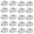Miniatyrbillede 1 af 5: Ethernet Kobling, 20-pak Cat6 Rj45 Jack Inline Hun Konnektorer