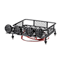 Pikkukuva 1 / 2: Kattotelineen tavarateline ja valopalkki 1/10 Monster Truck Rc-autolle Crawler Tamiya Cc01 Cr01 Axial Scx10 Rc4wd Redcat
