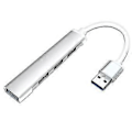 Miniatyrbilde 1 av 4: 4 Port USB Hub 3.0 Splitter Aluminiumlegering USB Dokkingstasjon Splitter