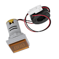 Miniatyrbild 5 av 5: AD16-22FSAY Digital Amperemeter, AC 220V Fyrkantig Strömmätare med Gul Signalindikatorlampa, Hög Precision & Enkel Installation för Elektriska Applikationer