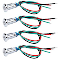 Miniatyrbillede 4 af 5: 4 Sæt LED Indikatorlys Signal Fælles Anode Vandtæt Metal 2 Farver 8mm 1224V (Rød Grøn)