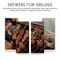 Miniatyrbillede 3 af 5: Grillspyd, 43 cm, 10 stk. Flade grillspyd i rustfrit stål, til kebab