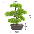 Miniatyrbilde 5 av 5: Kunstig plante bonsai naturtro vakker simulering pryd furunåler sypress planter bonsai for hjem falskt tre bonsai attraktiv for