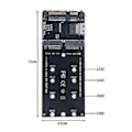 Pikkukuva 5 / 5: M2 SSD -sovitin M.2 SATA Ngff SSD - SATA + M2 NVME SSD - SFF-8654 -muunnin SATA - M2 -laajennuskortti