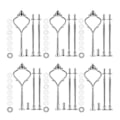Miniatyrbillede 1 af 5: 6 Sæt Bakke Hardware Til Kageopsats 3 Etagers Kageopsats Beslag Hardware Holder Til Bryllup Og Fest