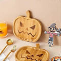 Miniatyrbilde 3 av 4: Unik Halloween Gresskarform Oppbevaringsfat Polert Minimalistisk Utsøkt Kake Brødbrett Hjemmeinnredning