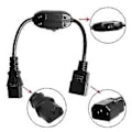 Miniatyrbillede 3 af 5: Pdu Ups Iec 320 C14 Han Til C13 Hun Forlængerledning Med Tænd/Sluk-Knap 30cm