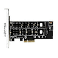 Miniatyrbillede 4 af 5: PCIe til M.2 NVMe SSD NGFF Understøtter M-Key/B-Key Dual-Port Adapter Understøtter 30-110m