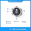 Miniatyrbild 3 av 5: Mic6 Mikrofonuppsättning Ljudkälllokalisering Spårningsmodul Expansionskort Msm261s4030h0 Ai Med 12 Sk9822 Led