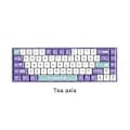 Miniatyrbild 5 av 5: AK680 Mekaniskt Gamingtangentbord ABS Keycap 68 Tangenter Trådbundet Tangentbord Hot Swap för PC Laptop Lila Vit B