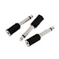 Miniatyrbilde 4 av 5: 3 stk. 6,35 mm 1/4\" Mono Plugg til 1/8\" 3,5 mm Jack Hunn o Konverter Adapter