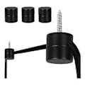 Miniatyrbild 1 av 5: 3-pack takkrokar för takhängande lampor, pendellampa krok för taklampa, takkrokar, DIY-lampa svart