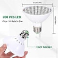 Pikkukuva 4 / 5: Led-kasvilamppu 48W, punaisella ja sinisellä valolla varustettu led-kasvilamppu