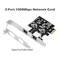 Miniatyrbillede 2 af 5: Pcie Gigabit Ethernet Controller Kort Rtl8111h Chips Server Netværk 2 Rj45 Port Lan Adapter Zcard 1
