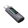 Miniatyrbild 1 av 5: USB C Adapter 100W Typ C Effektmätare Testare med Digital Display för , Pro, 15 Grå