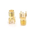 Miniatyrbilde 2 av 5: 10 stk. SMA Hunn Jack Lodde PCB Kortmontering RF-kontakter Rett Adapter