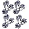 Miniatyrbillede 1 af 5: 6mm 1/4 tommer rustfrit stål wire reb kabel klemmer 12 stk