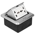 Miniatyrbilde 4 av 5: Gulvuttak 6 Hull Innebygd Demping Aluminium Legering Jordet Elektrisk Uttak 13A AC 250V