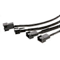 Miniatyrbild 4 av 5: Y-splitter 4x 3-Pin/4-Pin PWM-fläktkablar till 4-Pin Molex till CPU 3P 4P Strömkabel