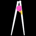 Miniatyrbilde 3 av 5: 1 Par Barn Unger Nybegynner Spisepinner Treningshjelp Lære Lett Bruk Hot Colors:rosa