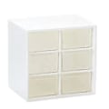 Miniatyrbillede 1 af 5: Skrivebordsskuffe Organizer Boks 6 Skuffe Multi Funktionel Kosmetik Opbevarings Organizer Etui