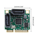 Miniatyrbild 4 av 5: Dubbla Portar Sata Expansionskort Mini PCI-E till Sata3 Hårddiskanslutningsadapter