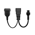 Miniatyrbillede 4 af 5: IEC320-C20 Han til IEC320-C5 +EU4.0mm Hun Adapterledning Y-splitter Strømledning