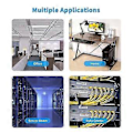 Miniatyrbilde 5 av 5: Kort Cat5e Ethernet Patch-kabel 0,15 m, snagless Rj45 Computer Lan Nettverkskabel For Ruter, Modem, Switch, Server, Svart (4-pakning)