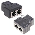 Miniatyrbillede 1 af 5: 1 til 2 porte hun RJ45 stik adapter netværksforlænger koblingssplitter