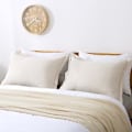 Miniatyrbilde 2 av 5: 2 stk. ensfarget putetrekk myk bomull linblanding putetrekk beige 51*102cm