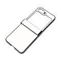 Miniatyrbillede 3 af 5: Lichee Mønster Mobiltelefon Syntetisk Læder Etui Foldeskærm Mobiltelefon Beskyttelsesetui til Galaxy Z Flip 5 Etui Hvid
