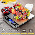Miniatyrbilde 1 av 4: Digital kjøkkenvekt for mat, 10 kg vekt Multifunksjonell vekt måler i gram og unser for matlaging og baking, 1g/0,1oz presis gradering, rustfritt stål