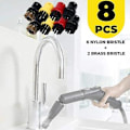 Miniatyrbilde 5 av 5: 8 stk. Nylon + stålbørste, rengjøringsdyser for Sc1 Sc2 Sc3 Sc4 Sc5 Sc7 Ctk1 Cleane