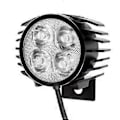 Miniatyrbillede 1 af 5: 4 LED Elektrisk Cykel 2-I-1 Horn Forlygte Sammenklappelig Vandtæt Klar Frontlys Aluminium 12W Elcykel Scooter
