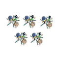 Miniatyrbillede 1 af 5: 5 stk. Servietringe, Rhinest Nautisk Servietring Hs Serviet Le For ,