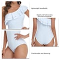 Miniatyrbillede 3 af 5: One Piece Dame One Shoulder Badedragt Strand Flæse Badedragt Asymmetrisk Kvinde Badetøj Rygløs Tankini