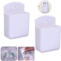 Miniatyrbillede 1 af 5: Universal fjernbetjening holder vægbeslag, 2 pakke, selvklæbende medie controller organizer boks til kontor, soveværelse og stue (hvid)