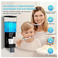 Miniatyrbillede 4 af 5: Mundskyl Dispenser til Badeværelse Berøringsfri 650ML, Vægmonteret Automatisk Mundskyl Dispenser med 2 stk. Magnetiske Kopper