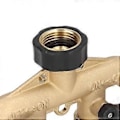 Miniatyrbillede 2 af 4: 3/4in Vandhane Manifold Splitter 4 Vejs Messingrør Split Connector Haveslange Fordeler EU Standard