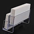 Miniatyrbillede 4 af 5: 2 Pak Klar Visitkortholder 2 Niveauer Plastikkort Stand Organizer (4-d-w)