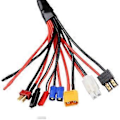 Miniatyrbillede 4 af 5: Otte i En RC Lipo Batteri Oplader Splitter Kabel Adapter Konnektor 4.0mm Stik til JST T Stik XT60 EC3 Futaba Tamiyas