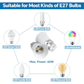 Miniatyrbild 5 av 5: B22 till E27 sockeladapter, B22 till E27 bajonett sockelomvandlare för LED glödlampa halogen glödlampa sockel basadapter, 6 stycken