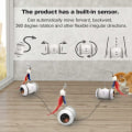 Miniatyrbild 3 av 5: Automatisk sensor katt leksaker interaktiv smart robot elektronisk fjäder teaser självspelande usb laddningsbar kattunge leksaker för husdjur