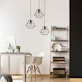 Miniatyrbild 5 av 5: Metallskärm Retro Svart Lampskärm för Kök Matrum Sovrum Hall (Svart)