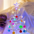 Miniatyrbilde 4 av 5: Bordplate Juletre, Metall Krystall Spiral Juletre med Stjerne Anheng, Rhinestone, Skrivebordslampe Dekorasjon for Kontor Senterstykke (13