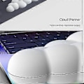 Miniatyrbillede 2 af 5: Cloud Tastatur Håndledsstøtte Blødt Læder Memory Foam Håndledsstøtte Pude for Nem Skrivning Smertelindring Anti-Slip, E Kort