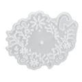 Miniatyrbillede 2 af 5: Urskiveform med blade og blomster - Hvid genanvendelig silikone til unikke DIY-hjemmeindretningsgaver