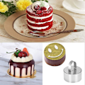 Miniatyrbillede 3 af 5: 6 stk. cirkelforme til bagværk, udstikker til bagværk, kageform, bageform i rustfrit stål, mousseforme, dessertringe