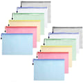 Miniatyrbild 1 av 5: A5 Zip-filpåse Mesh Dokument Plastmapp Ficka Dragkedja Plastfickor (12-pack) Present